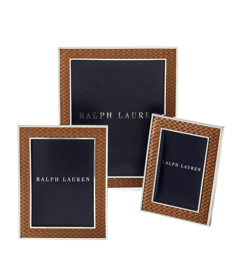 Ralph Lauren Home Leather Brockton Frame 6.5 x 8.5 inches, imported from the UK