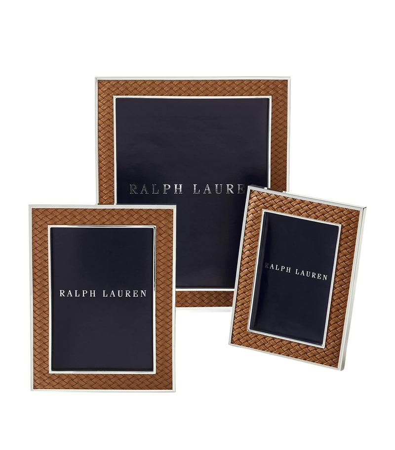 Ralph Lauren Home Leather Brockton Frame 6.5 x 8.5 inches, imported from the UK