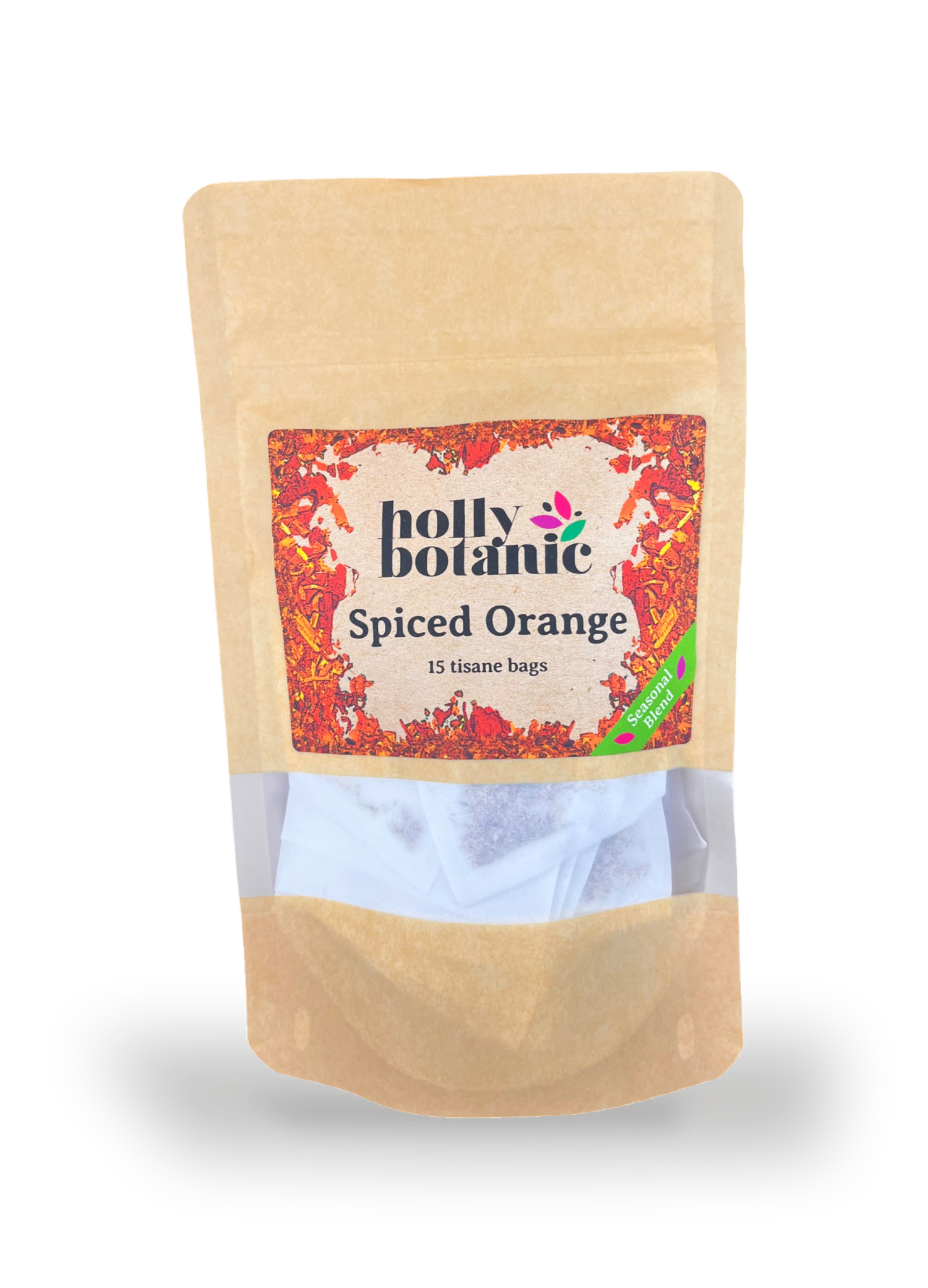 Holly Botanic spiced orange tisane 15 tea bags - British product