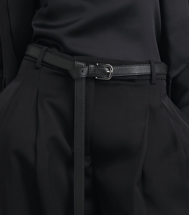 Eleventy grained leather belt 2cm, imported from the UK