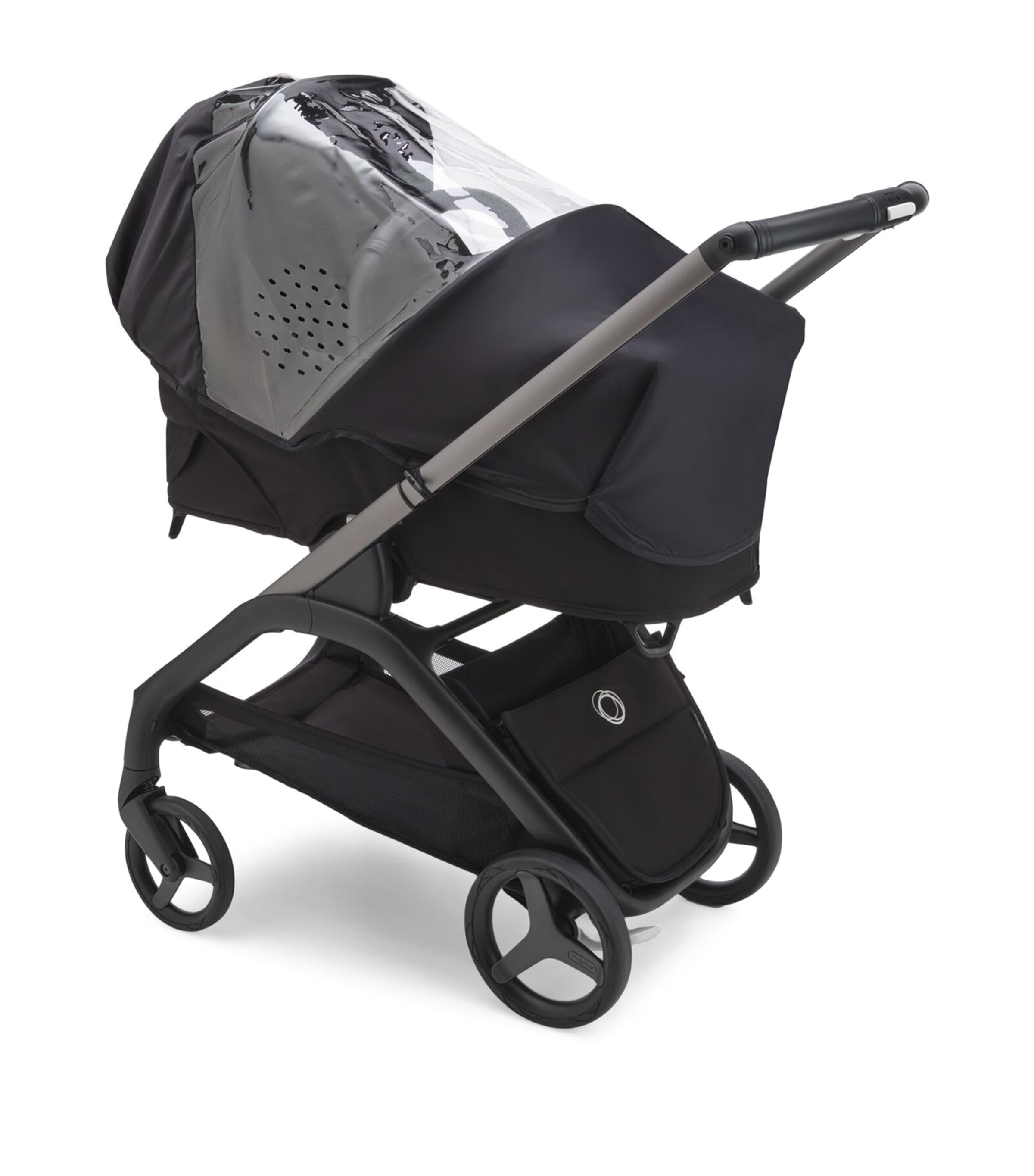 Bugaboo pushchair rain cover with transparent panel for bassinet and chair - British product