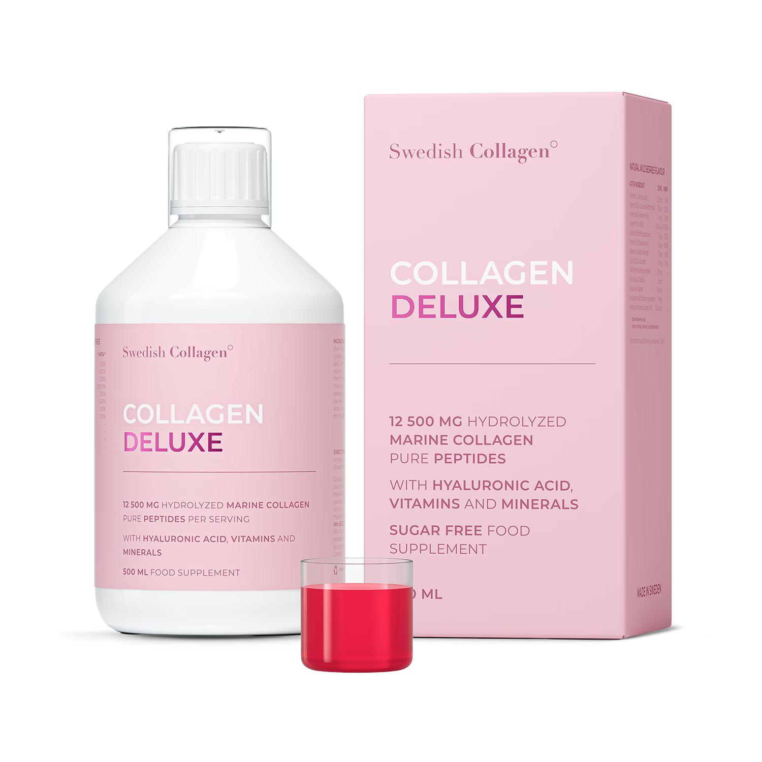 Swedish Collagen Marine Collagen Shot Berry Flavour 500ml (British brand)
