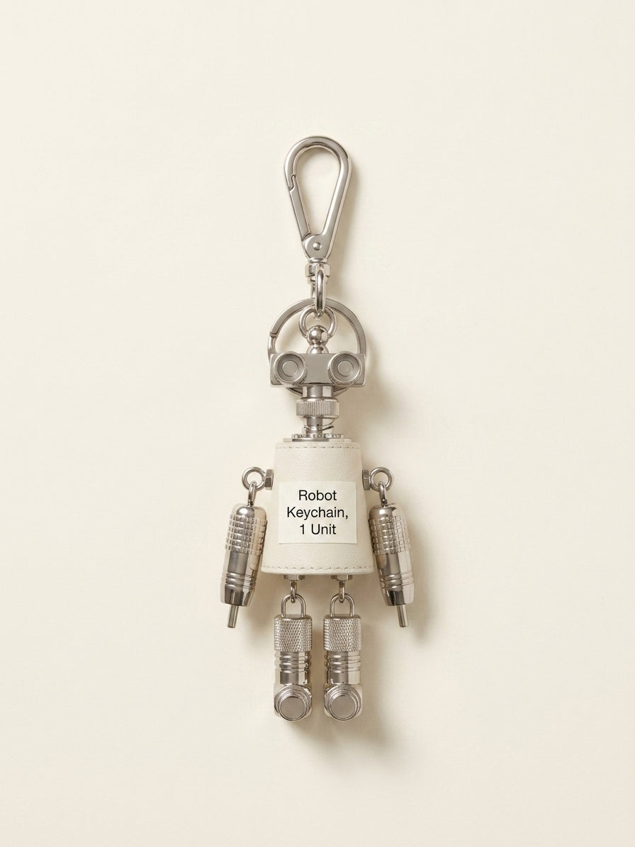 Prada robot Saffiano leather bag charm 19cm, imported from the UK