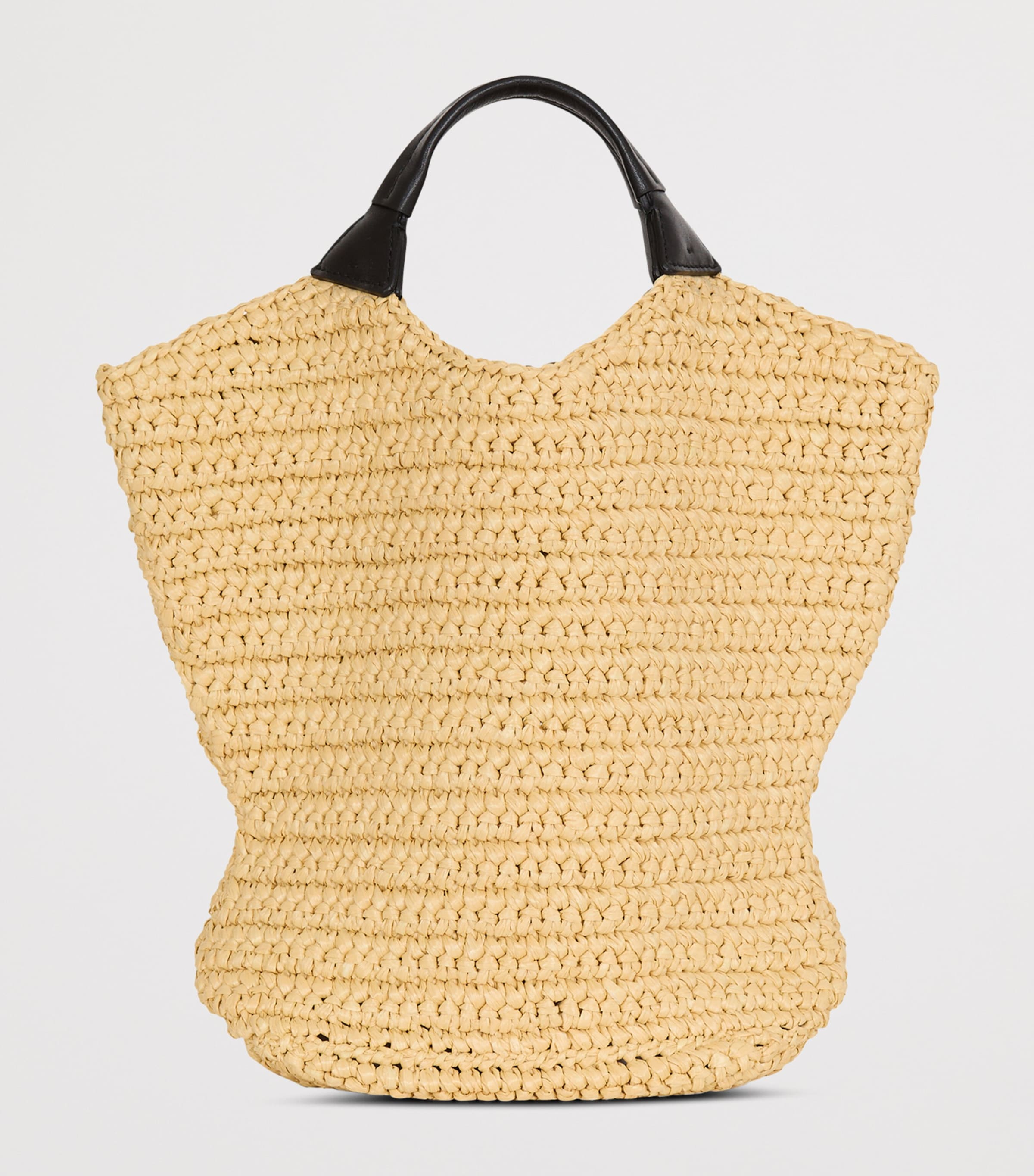 Balmain mini crochet woven tote bag with logo, UK version
