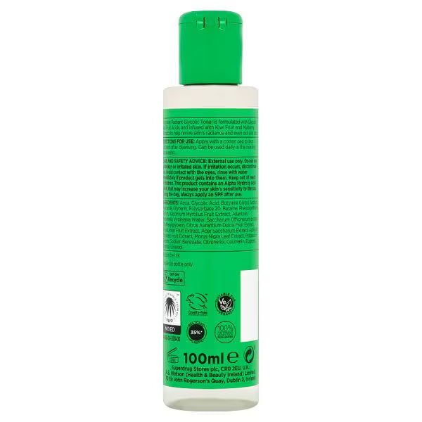 Glycolic Toner 500ml naturally radiant formula imported from the UK