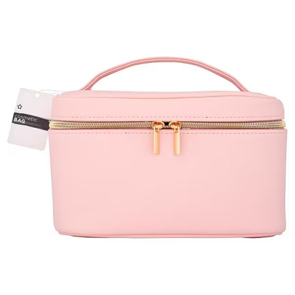 Superdrug pink vanity cosmetic bag travel storage (British brand)