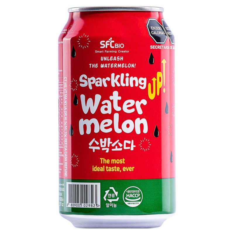 SFC Bio sparkling watermelon soda, imported from the UK