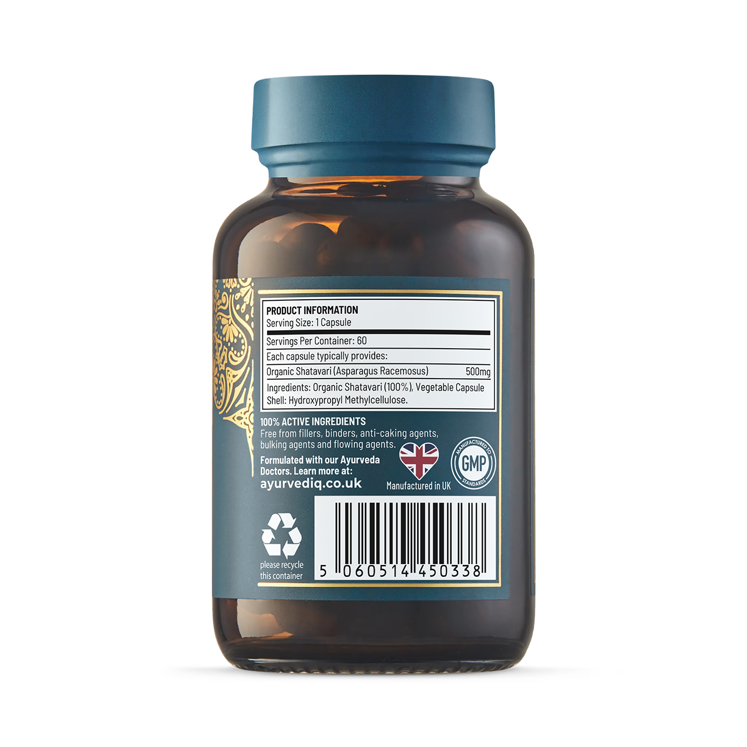 Ayurvediq organic shatavari capsules 60 - British product