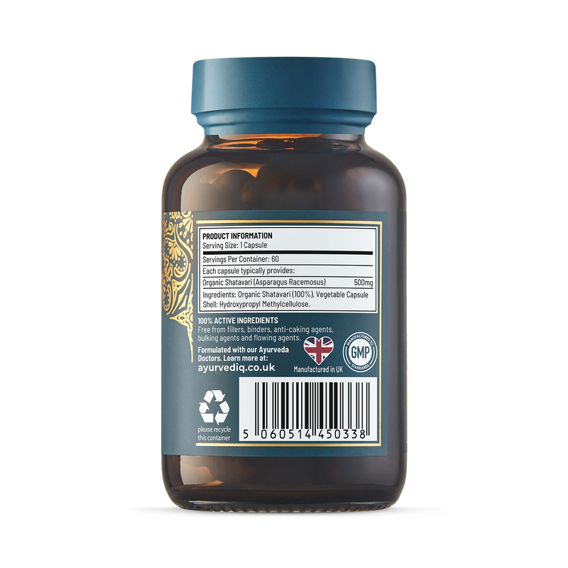 Ayurvediq organic shatavari capsules 60 - British product