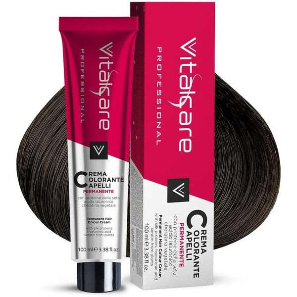 Vitalcare permanent hair color 4/00 Chestnut 100ml (British brand)