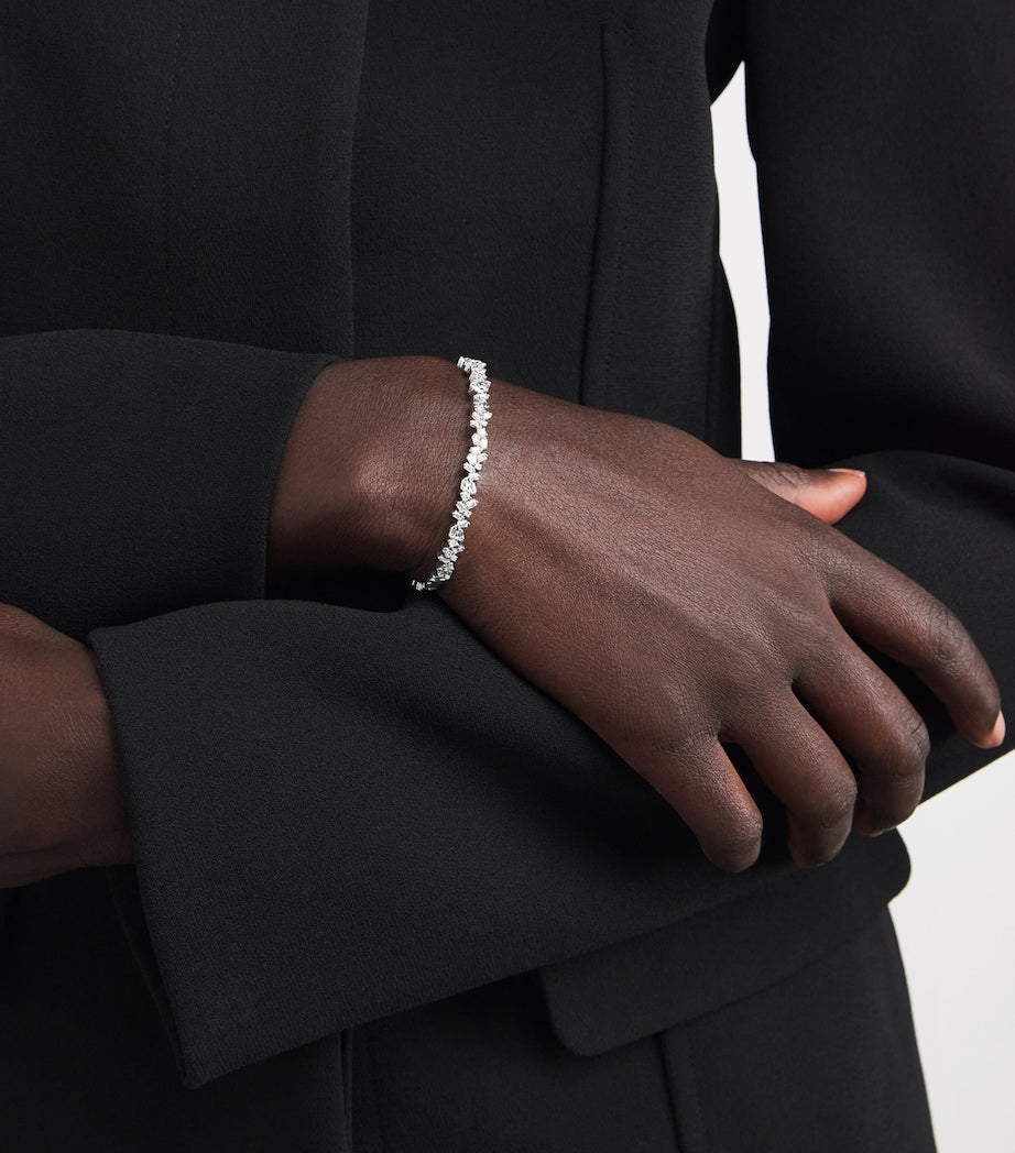 Suzanne Kalan Classic Sparkler bangle 18kt white gold diamonds - British product