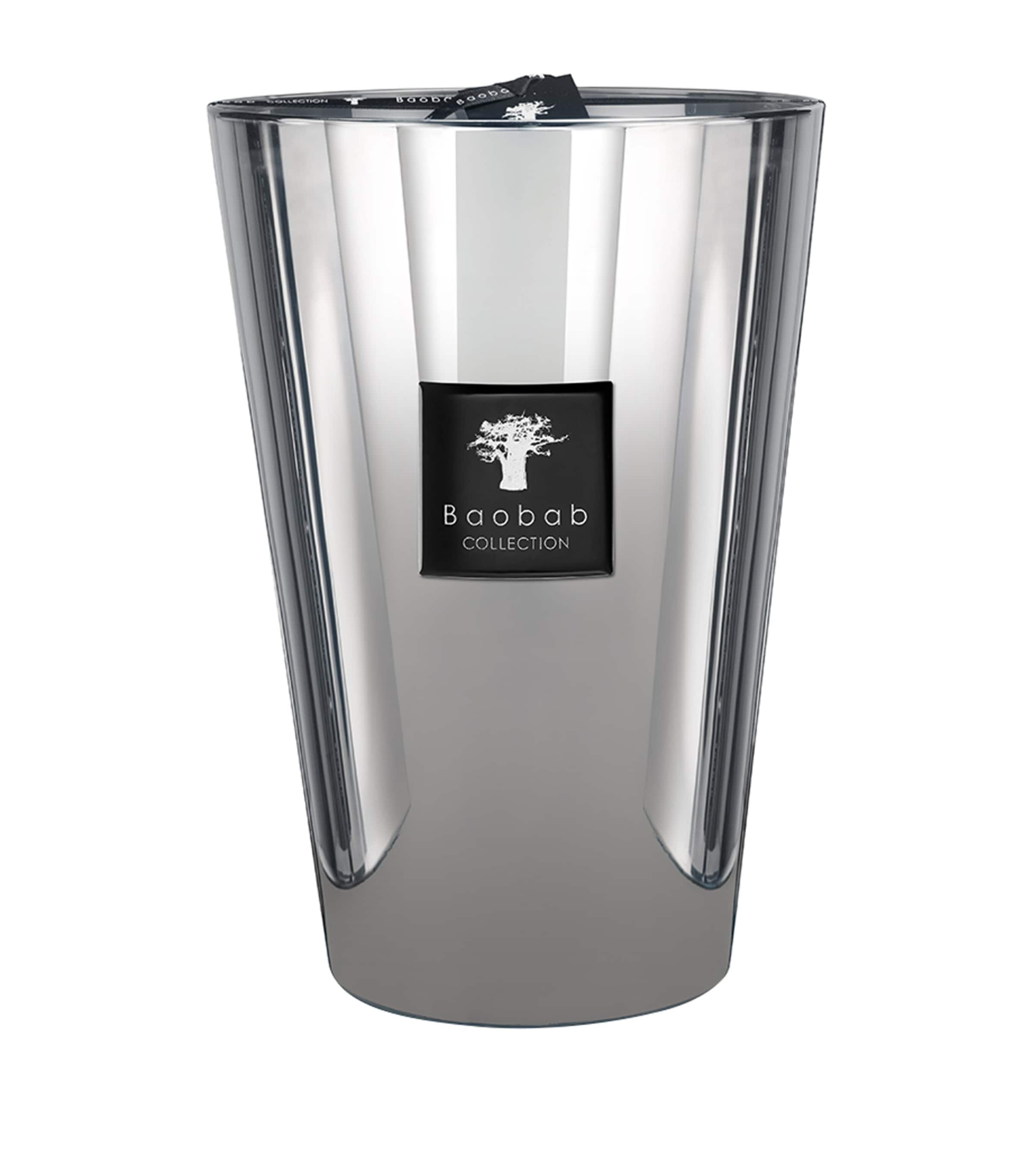 Baobab Collection Platinum Pillar Candle 10kg, imported from the UK