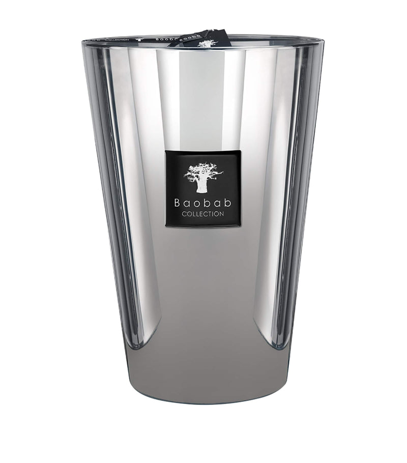 Baobab Collection Platinum Pillar Candle 10kg, imported from the UK