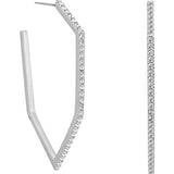 Karl Lagerfeld silver ladies earrings, UK version