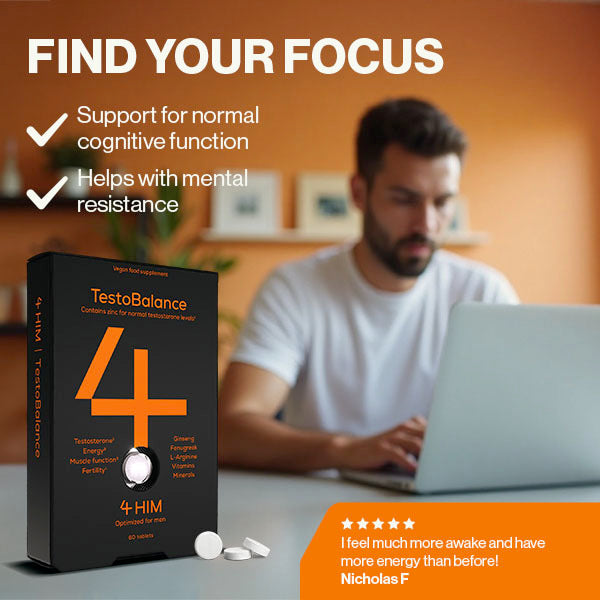 4HIM TestoBalance testosterone supplement 60 tablets, UK version