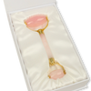 Genuine Crystal rose quartz roller double-sided, UK version