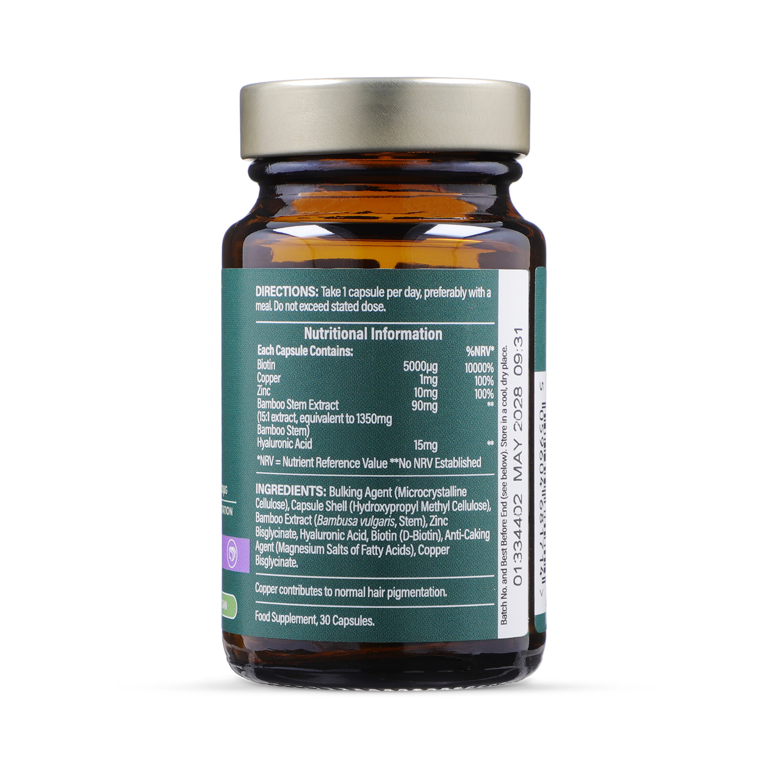 Holland & Barrett Biotin Hair Complex 30 Capsules , UK version