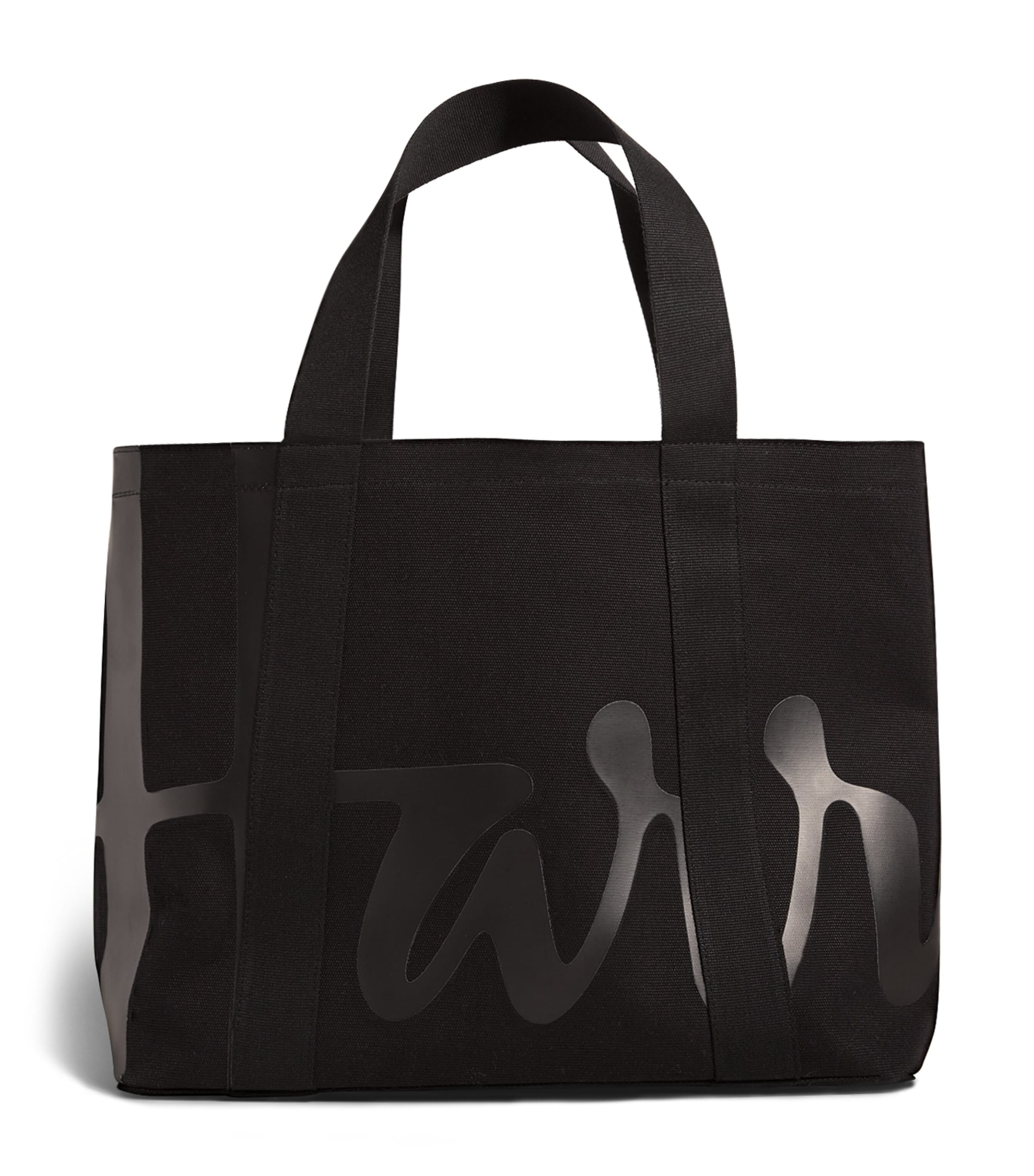 Harrods medium cotton logo tote bag, UK version