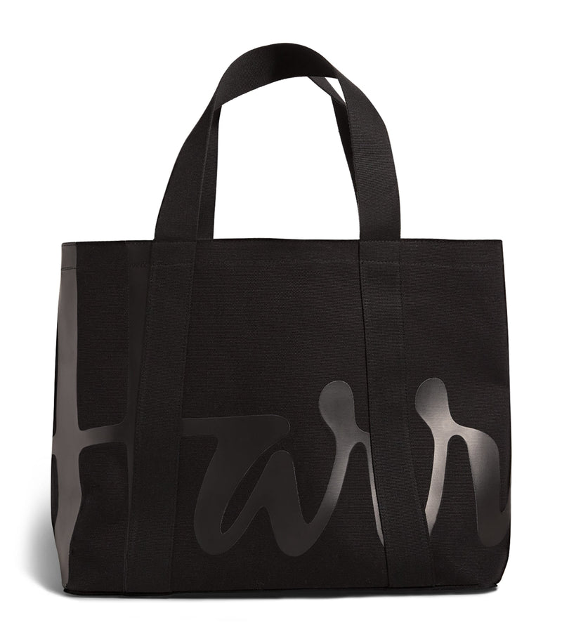 Harrods medium cotton logo tote bag, UK version