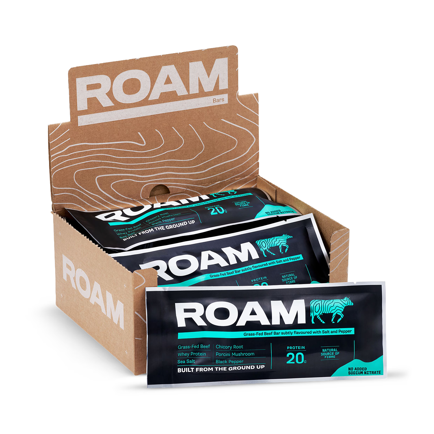 ROAM salt and pepper beef bar 6x45g - British product