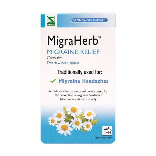 Schwabe Pharma Migraherb 100mg 30 Capsules Migraine & Headaches Holland&Barrett   