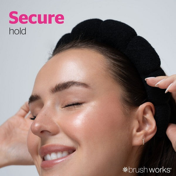 Brushworks black cloud terry cloth headband, UK version