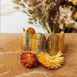 Izabel London abstract textured wide metallic bracelet (British brand)