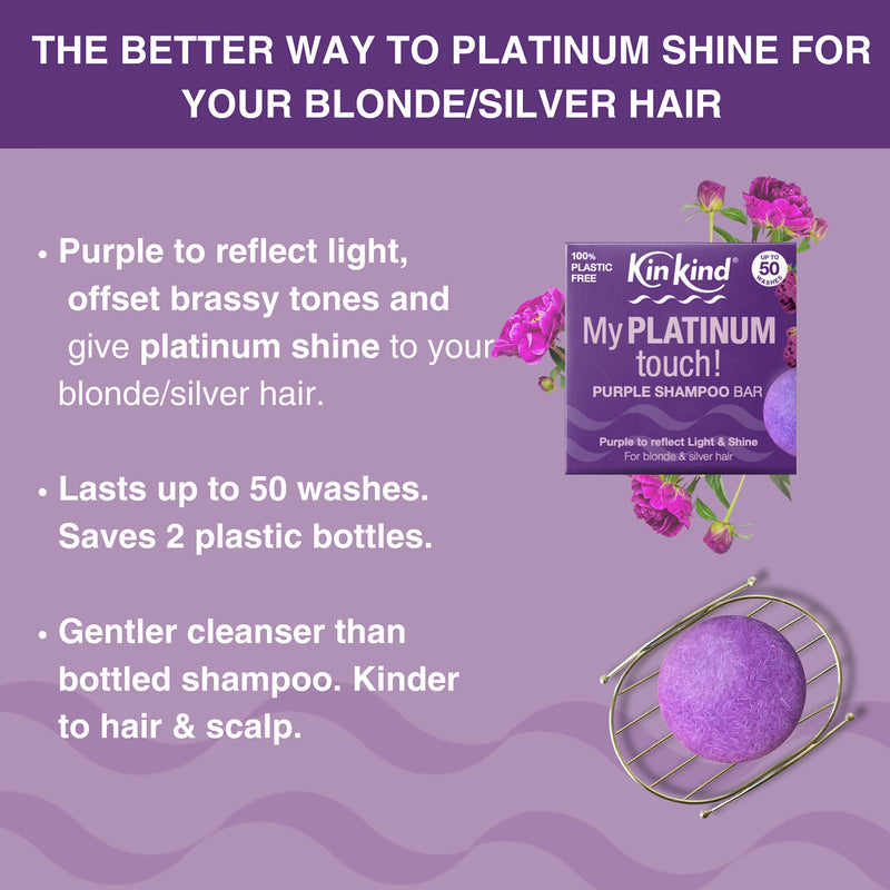 KinKind purple shampoo bar 50g, imported from the UK