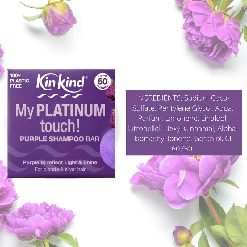 KinKind purple shampoo bar 50g, imported from the UK