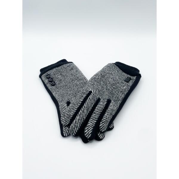 SVNX herringbone gloves black and white one size - British product