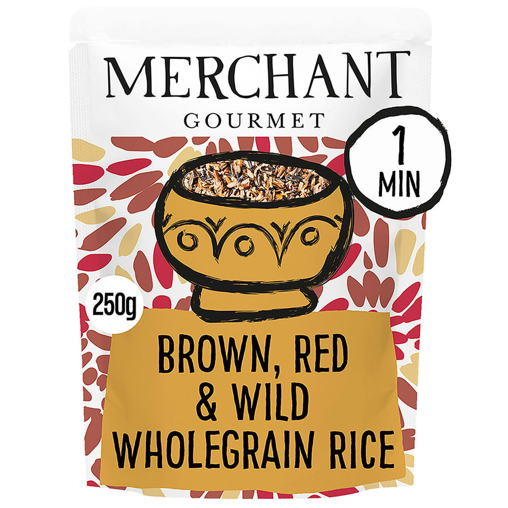 Merchant Gourmet Wholegrain Brown Red & Wild Microwave Rice 250g