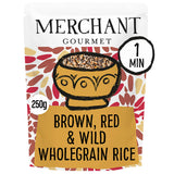 Merchant Gourmet Wholegrain Brown Red & Wild Microwave Rice 250g GOODS Sainsburys   