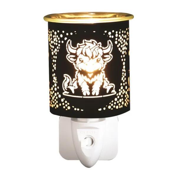 Aroma plug-in wax melter Highland Cow black 13cm, UK version