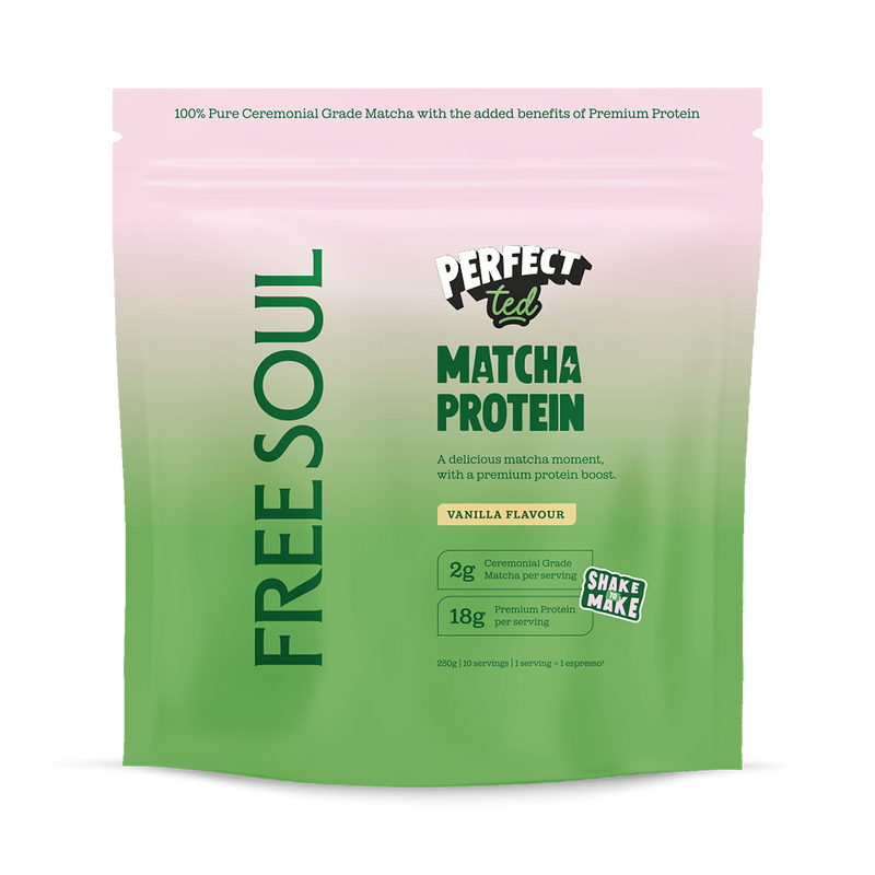 PerfectTed x FreeSoul vanilla matcha protein powder 250g (British brand)