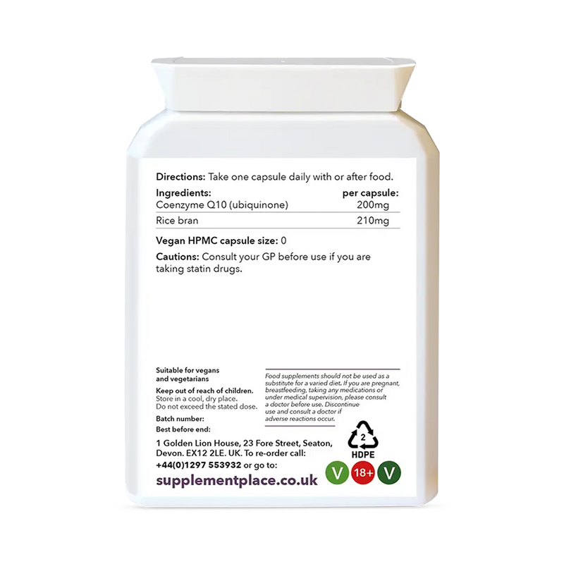 Supplement Place CoQ10 200mg 60 capsules, imported from the UK