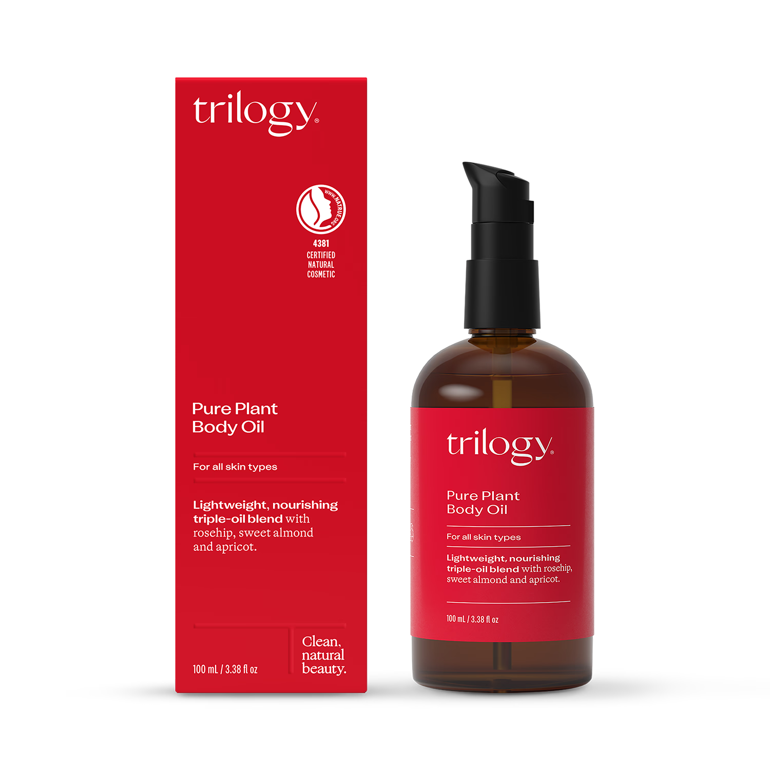 Pure Plant Body Oil with Rosehip and Sweet Almond 100ml