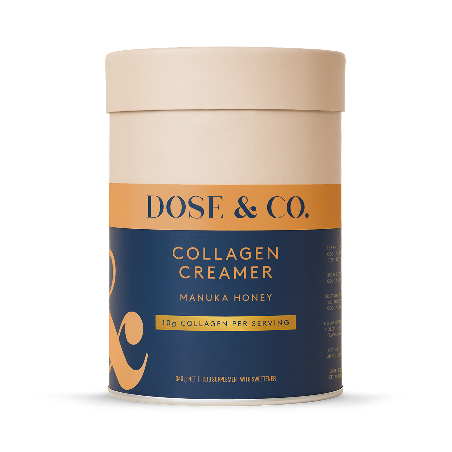 Dose & Co Manuka Honey collagen creamer 340g, UK version