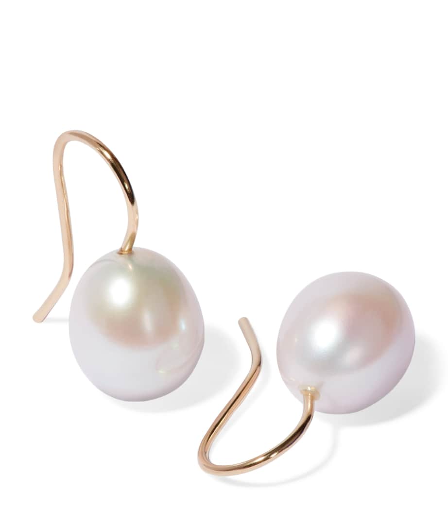 Annoushka Yellow Gold and Baroque Pearl Drop Earrings