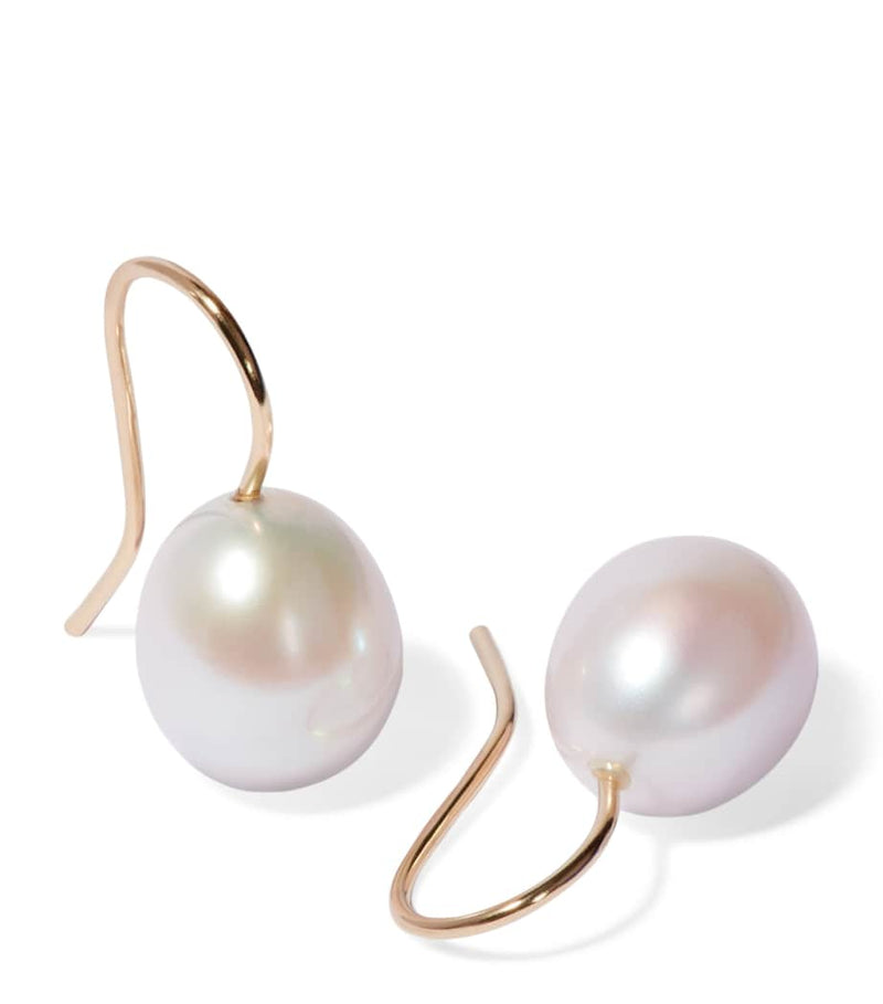 Annoushka Yellow Gold and Baroque Pearl Drop Earrings