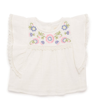 Blouse enfant en coton brodé Malya Louise Misha Harrods 6-24 mois - Acheter en ligne sur McGrocer