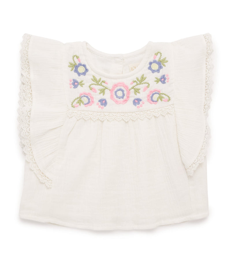 Louise Misha cotton embroidered Malya blouse 6-24 months, UK version