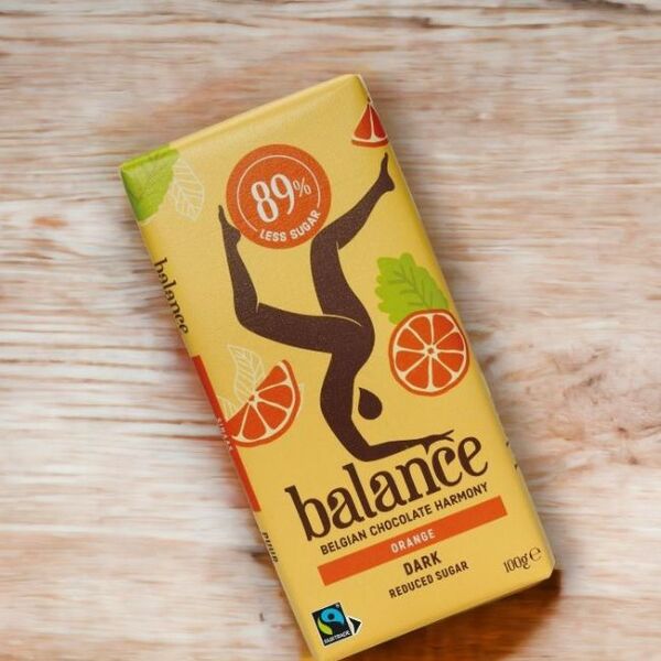 Balance diabetic dark chocolate orange bar 100g, UK version