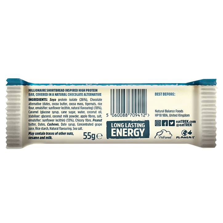 Trek Power Millionaire Shortbread Protein Bar 55g Protein Bars Holland&Barrett   