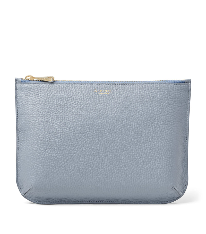 Aspinal of London large leather Ella pouch, imported from the UK