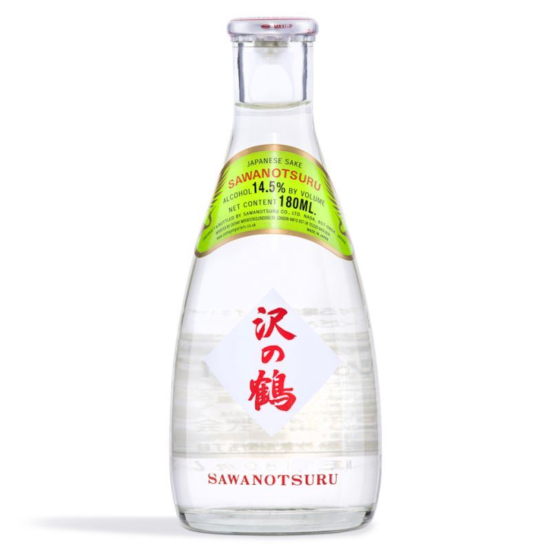Sawanotsuru Japanese sake 14.5% ABV, imported from the UK