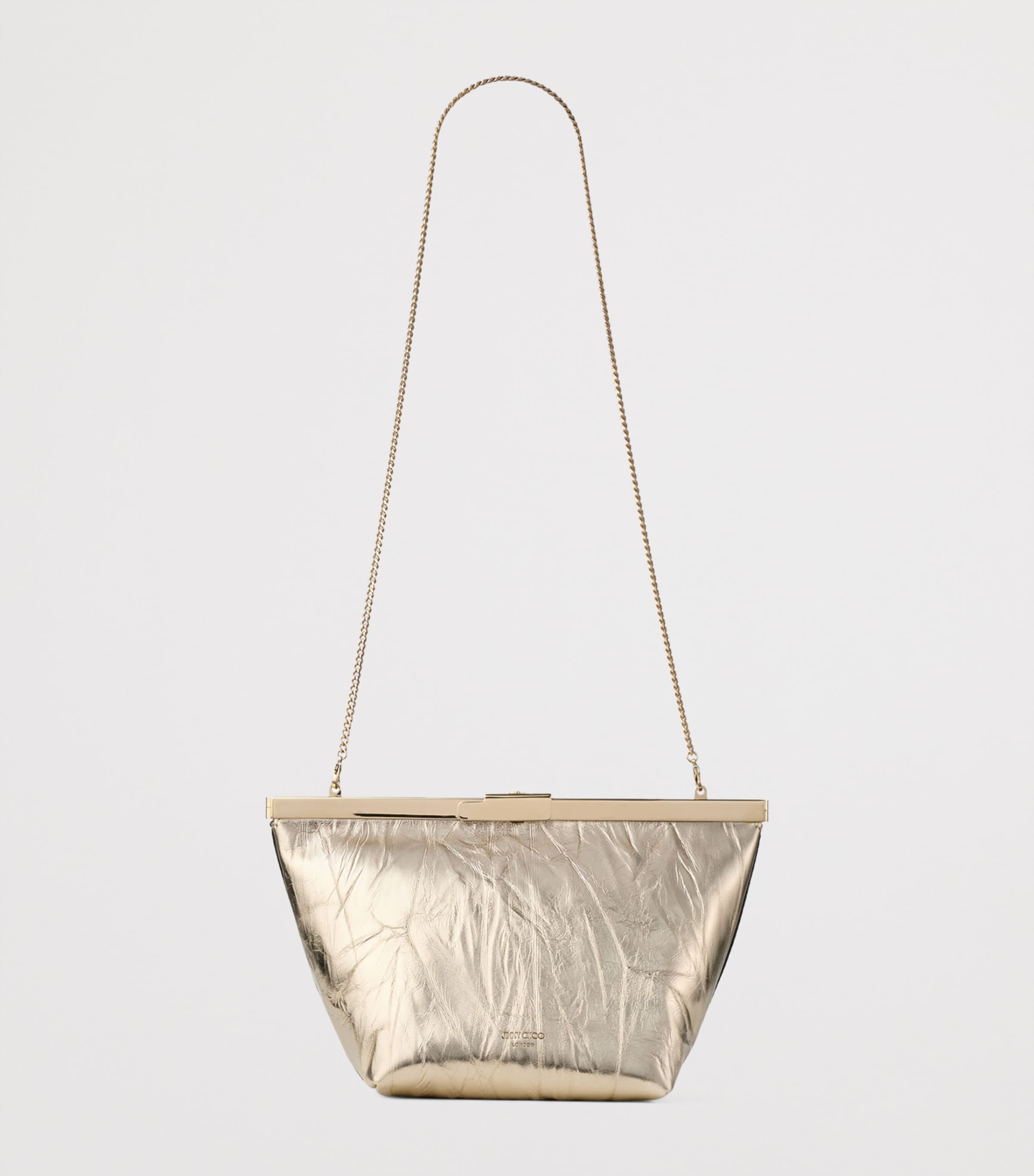 Jimmy Choo metallic leather Ganache clutch bag, UK version