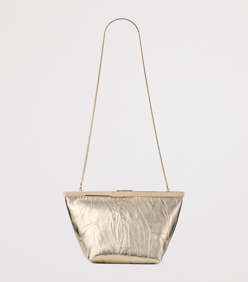 Jimmy Choo metallic leather Ganache clutch bag, UK version