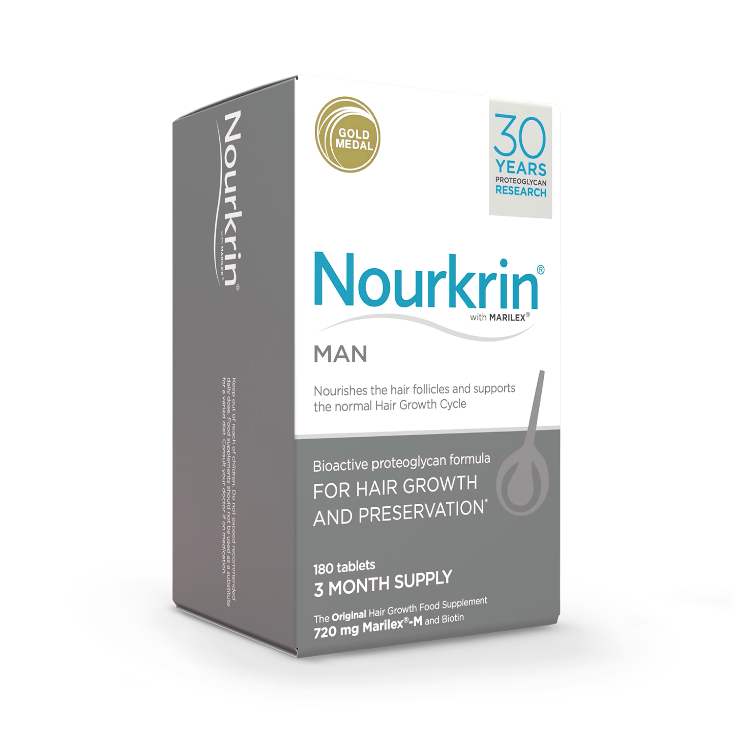 Nourkrin MAN hair supplement 180 tablets, UK version