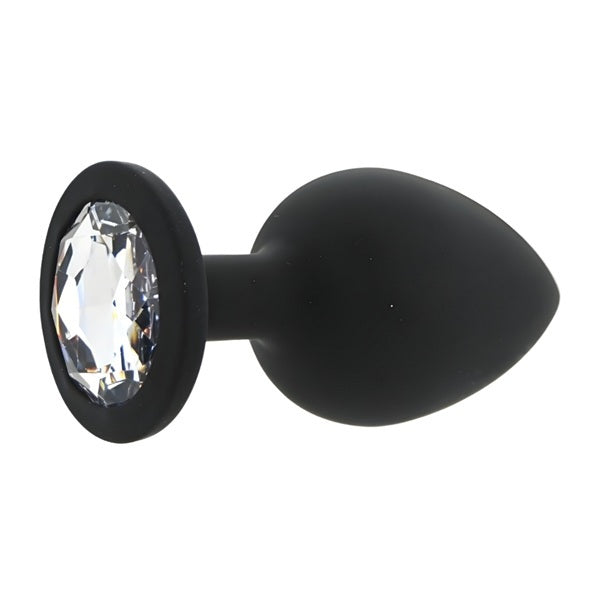 Loving Joy Toosh black silicone butt plug large, imported from the UK