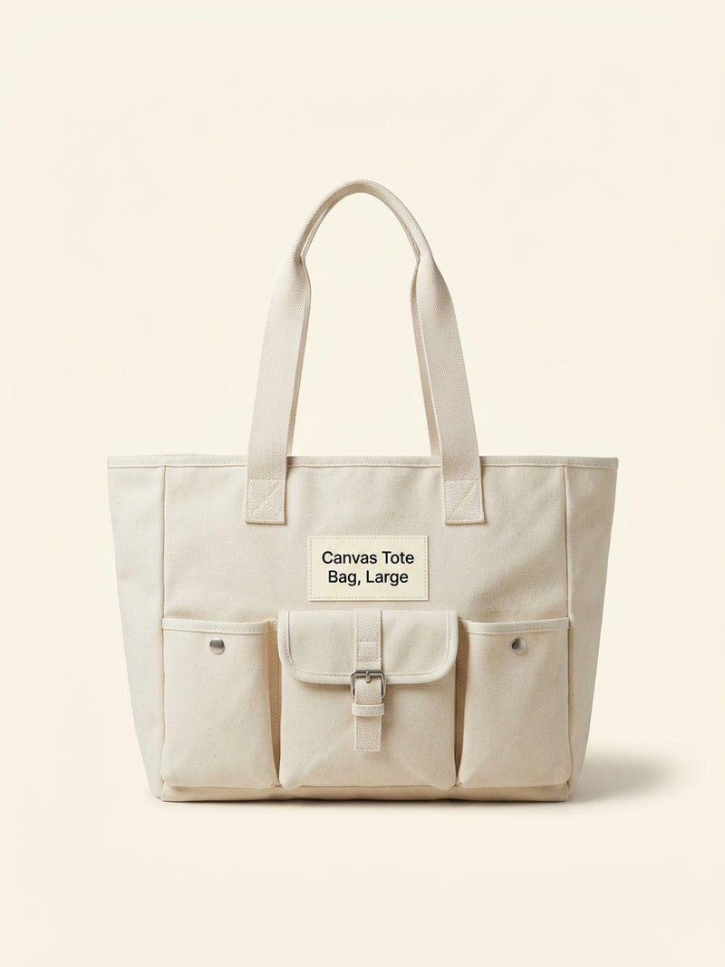 Prada large canvas and leather tote bag, UK version